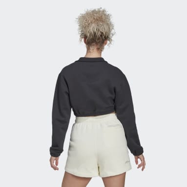 Polerón Corto con Cierre Corto Gris Mujer Sportswear