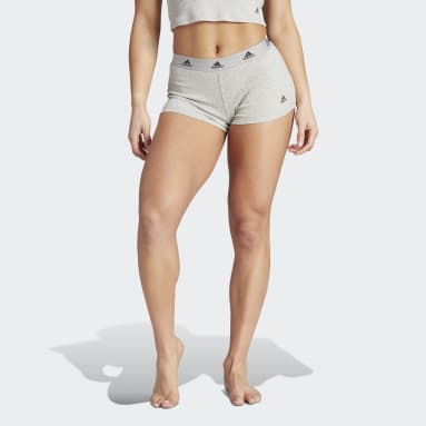 Women Training Grey Active Flex Ribbed Short Pant Underwear