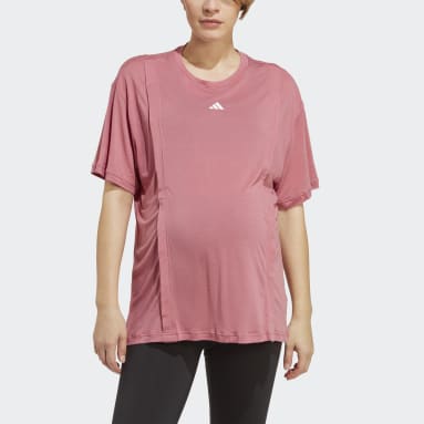 Women Gym & Training Pink AEROREADY Train Essentials Nursing Tee (Maternity)