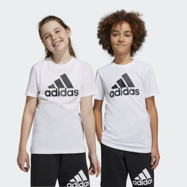 Kinderen Sportswear wit Essentials Big Logo Katoenen Slim-fit T-shirt