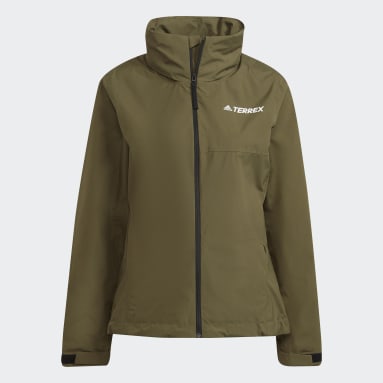 Women TERREX Green Terrex Multi RAIN.RDY Primegreen Two-Layer Rain Jacket