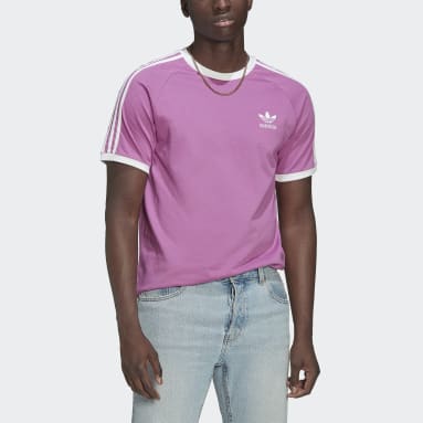 Men Originals Purple Adicolor Classics 3-Stripes T-Shirt