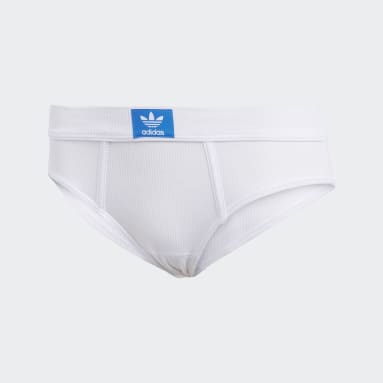 Women Originals White Adicolor Flex Ribbed Cotton Bikini Pants