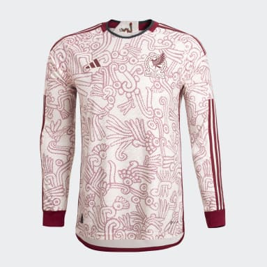 Jersey Visitante Authentic Manga Larga Selección Nacional de México Beige Hombre Fútbol