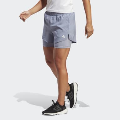 Shorts Dois em Um AEROREADY Made for Training Minimal Roxo Mulher Training