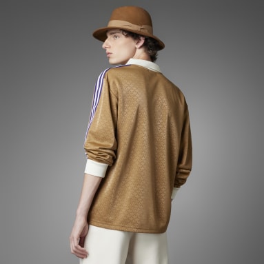 Men Originals Brown Adicolor 70s Vintage Long Sleeve Tee