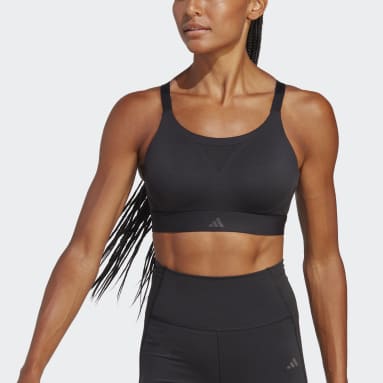 Sutiã de Sustentação Elevada para Treino Tailored Impact Preto Mulher Ginásio E Treino