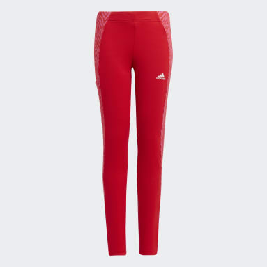 Girls Lifestyle Red Designed 2 Move Seasonal Tights