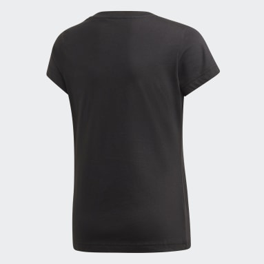Polera Essentials Linear Negro Niño Sportswear