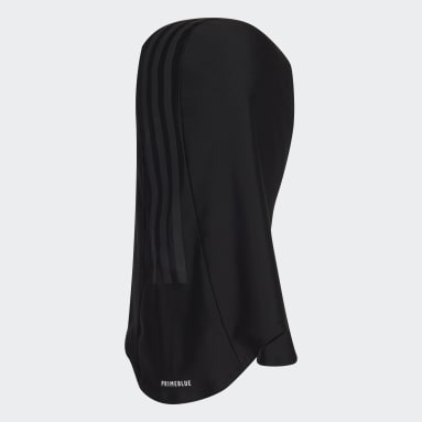 Frauen Schwimmen Schwimm-Hidschab Schwarz