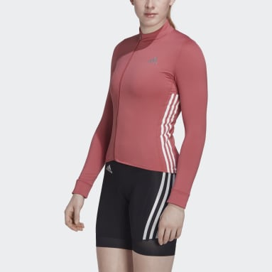 Maillot The COLD.RDY Long Sleeve Cycling Rouge Femmes Cyclisme