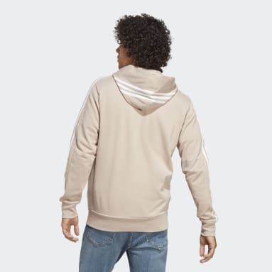 Essentials French Terry 3-Stripes Full-Zip Hettegenser Brun