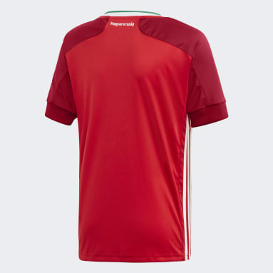 Boys Football Red Hungary Home Jersey