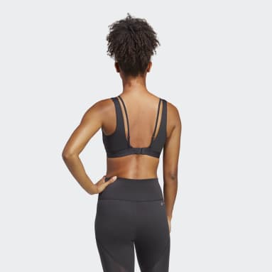 Women's Adidas Running Medium-Support Pocket Bra :Black – iRUN