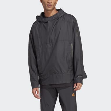 남성 Outdoor Black 마이쉘터 윈드위브 후드 풀오버