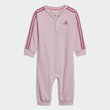 Macacão em Moletão 3-Stripes Essentials (Unissexo) Rosa Criança Sportswear