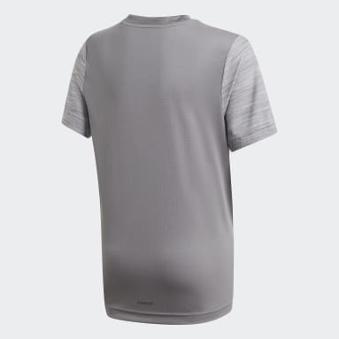 Jungen Fitness & Training AEROREADY Heather T-Shirt Grau