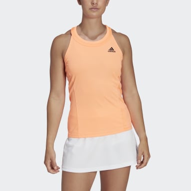 Camiseta sin mangas Club Tennis Naranja Mujer Tenis