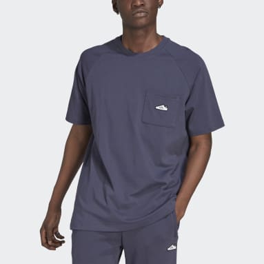 Men Originals Blue Embroidered Tee
