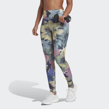 Calzas Training Essentials Estampadas Gris Mujer Training