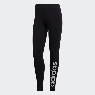 ADIDAS Womens Leggings UK 6 XS Black Cotton