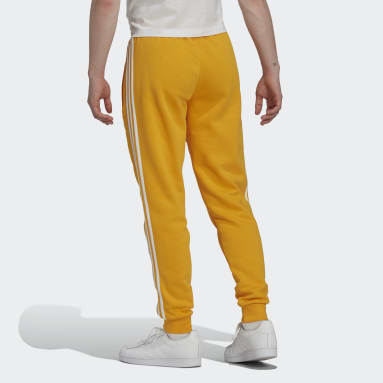 Men's Originals Yellow Adicolor Classics 3-Stripes Pants