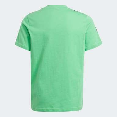 Camiseta 3 Rayas adidas Essentials Verde Niño Sportswear