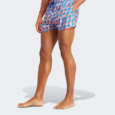 Men's Sportswear Blue FARM Rio 3-Stripes CLX Swim Shorts
