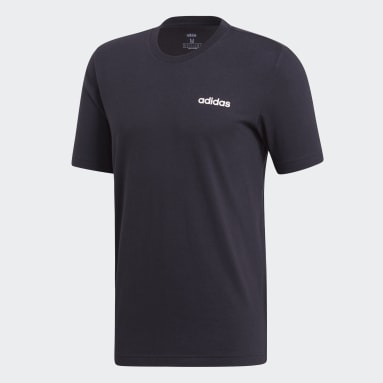 Remera Essentials Plain Negro Hombre Sportswear