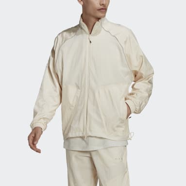 남성 originals Beige 리빌 머티리얼 믹스 트랙 재킷