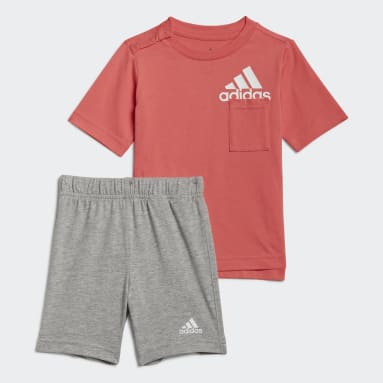 Kinder Sportswear Badge of Sport Sommer-Set Rosa
