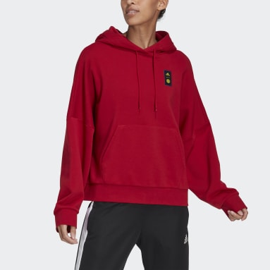 Surichinmoi select Attentive Women's Red Hoodies & Sweatshirts | adidas US