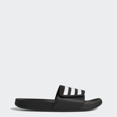 Womens Adidas Adilette Comfort Flip Black/White