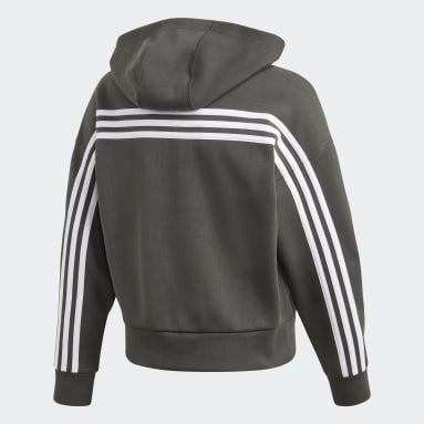 Must Haves 3-Stripes Hettegenser Grønn