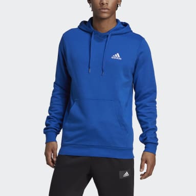 Männer Sportswear Essentials Fleece Hoodie Blau