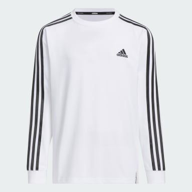 エッセンシャルズ プラス レギュラーフィット スリーストライプス 長袖Tシャツ キッズ