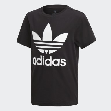 adidas T-shirt Trefoil Noir Enfants Originals