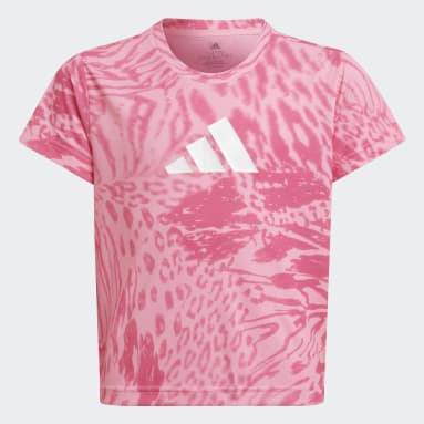 Girls Sportswear Pink AEROREADY Sport Icons Animal Print T-Shirt