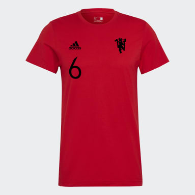 Men Football Red Manchester United Graphic Tee