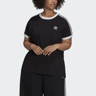 T-shirt Adicolor Classics 3-Stripes (Grandes tailles) noir Femmes Originals