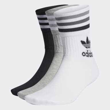 Originals White Enjoy Summer Mid Cut Crew Socks 3 Pairs