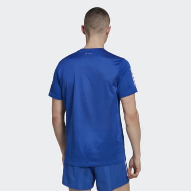 T-shirt de running à manches courtes Own the Run AEROREADY Graphics In-line Bleu Hommes Course