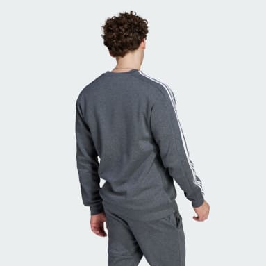 Sudadera Essentials Fleece 3 bandas Gris Hombre Sportswear