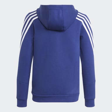 Chaqueta con capucha Future Icons 3 bandas Azul Niño Sportswear