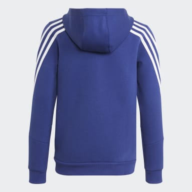 Kluci Sportswear modrá Mikina Future Icons 3-Stripes Full-Zip