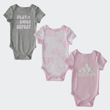 Infant & Toddler Training Pink Short Sleeve Lap Shoulder Bodyshirt Three-Pack