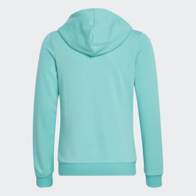 Buzo con Capucha adidas Essentials Cierre Frontal Turquesa Niña Sportswear