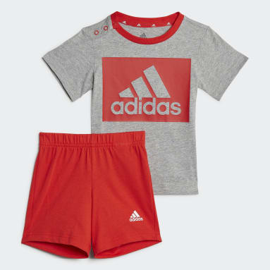 Infants Sportswear Grey Essentials Tee and Shorts Set