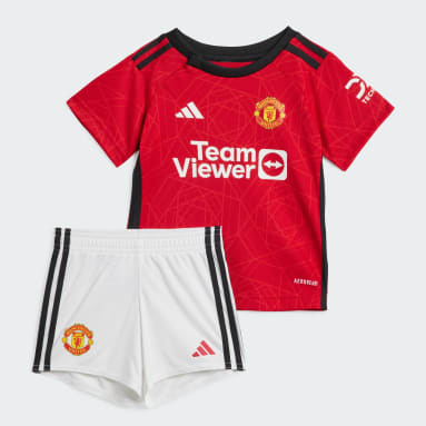 Equipamento Principal 23/24 do Manchester United – Criança Vermelho Criança Futebol