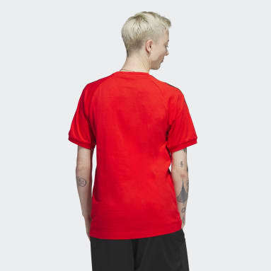 Männer Originals adicolor Classics Plush T-Shirt Rot